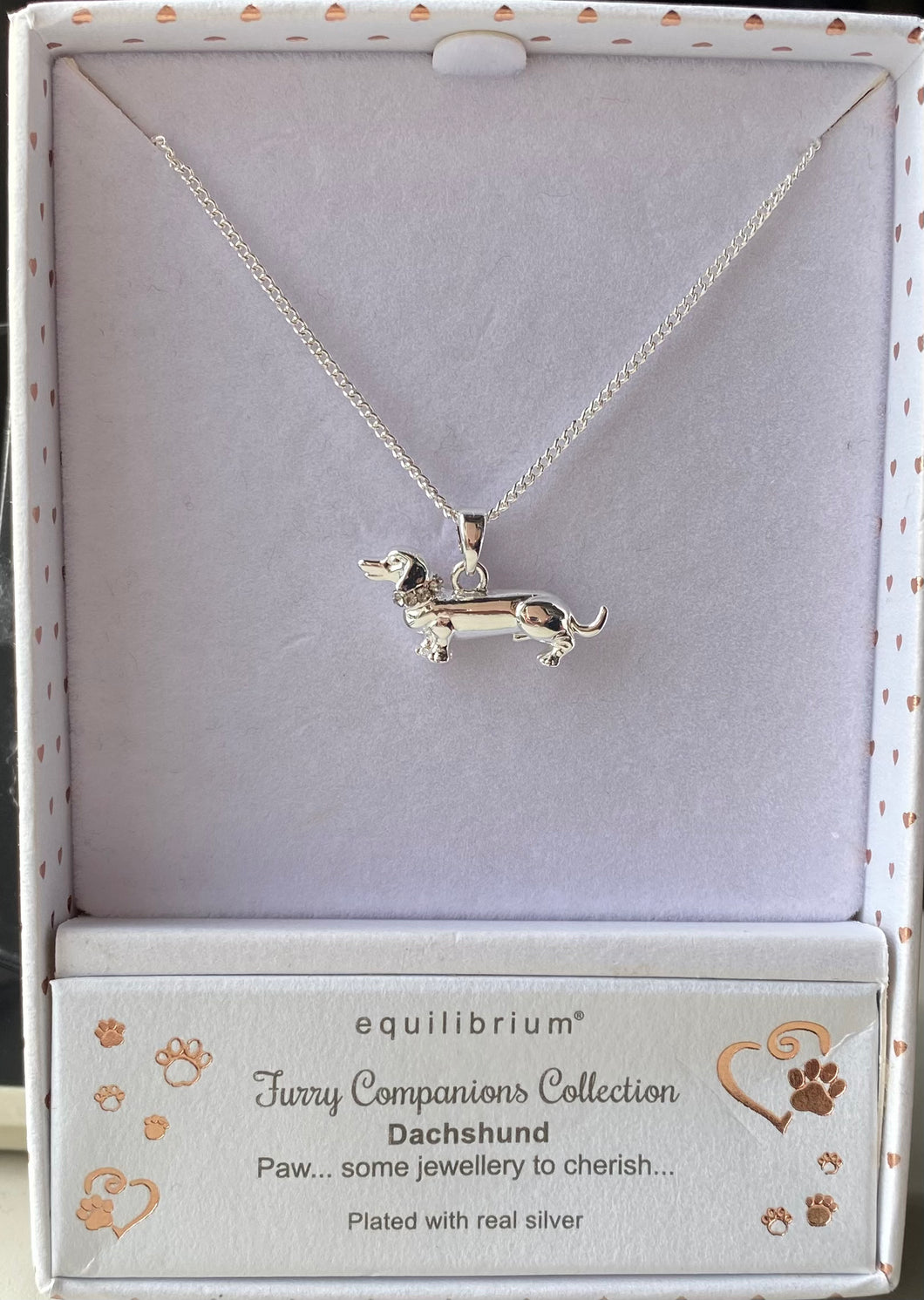 Silver Plated Dachshund Necklace