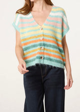 Striped Colourful Knit Vest Style Cardigan (3 Colours)