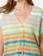 Striped Colourful Knit Vest Style Cardigan (3 Colours)