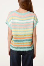 Striped Colourful Knit Vest Style Cardigan (3 Colours)