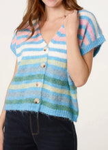 Striped Colourful Knit Vest Style Cardigan (3 Colours)