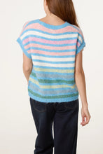 Striped Colourful Knit Vest Style Cardigan (3 Colours)
