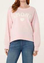 Amore Round Neck High Low Hem Sweatshirt Top (4 Colours)