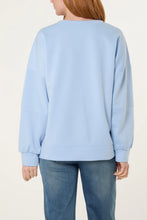 Amore Round Neck High Low Hem Sweatshirt Top (4 Colours)