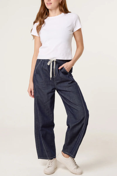 Dark Denim Halara Stretchy Seam Detail Jeans