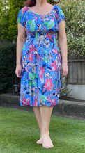Summer Vibrant Tropics Print Bardot Midi Dress (3 Colours)