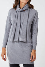 Jumper Dress With Diamante' Scarf (2 Colours)