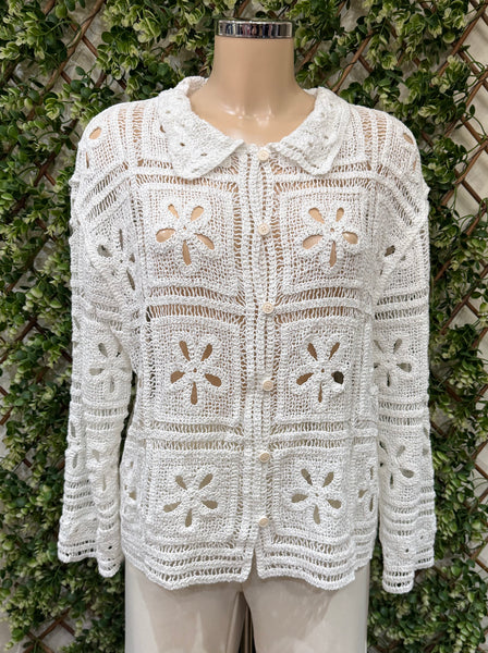 Cotton Crochet Shirt (2 Colours)