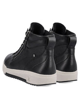 Rieker Evolution W0164-00 Castor Black Leather Lace-Up Ankle Trainer Boots