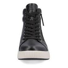 Rieker Evolution W0164-00 Castor Black Leather Lace-Up Ankle Trainer Boots