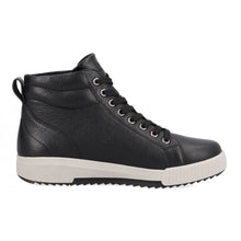 Rieker Evolution W0164-00 Castor Black Leather Lace-Up Ankle Trainer Boots
