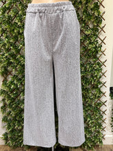 Marled Textured Effect Wide Leg Elastic Waist Trousers (3 Colours)