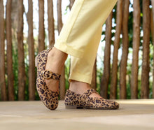 Remonte D0K14-90 Leather Leopard Print Mary Jane Shoes
