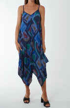 Geometric Print Hanky Hem Cami Dress (4 Colours)