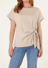Plain Jersey Stretchy Tie Side Short Sleeve Top (4 Colours)