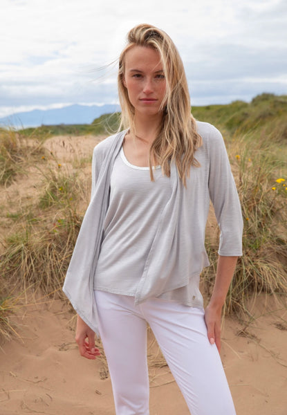 Marble 6541 New Waterfall Front  Stretchy Cardigan Style Shrug (4 Colours)