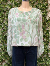 Marble Effect Multi Print Round Neck Bubble Hem Blouse (3 Colours And Designs)