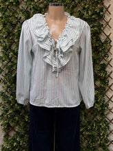 Lesley Striped Frill Front Blouse (2 Colours)
