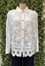 Cotton Embroidered and crochet Detail Shirt (2 Colours)
