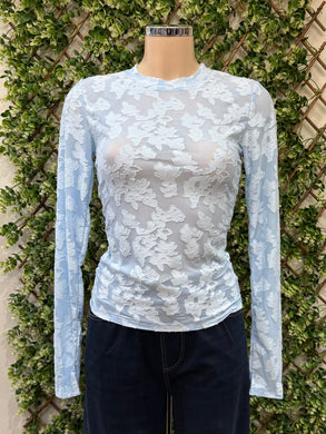 Stretchy Burnout Style Long Sleeve Top (3 Colours)