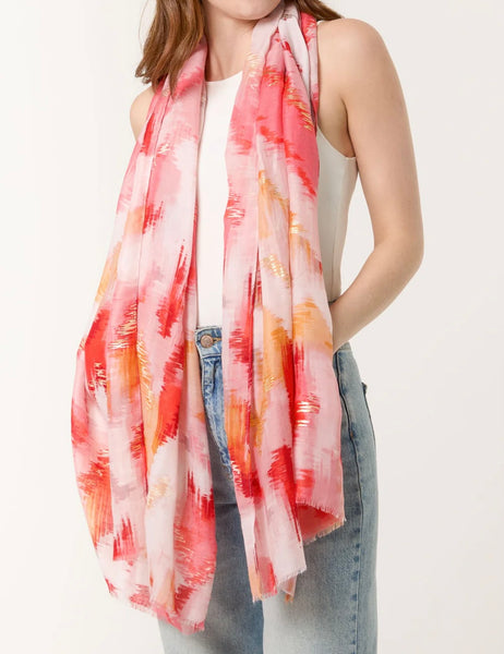 Paint And Foil Effect Design Scarf (2 Colours)