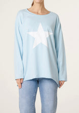 Plain Stretchy Cotton Long Sleeved Star Top