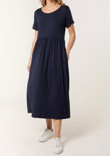 Plain Stretchy Tiered Midi Dress With Pockets (2 Colours)