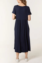 Plain Stretchy Tiered Midi Dress With Pockets (2 Colours)