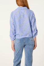 Cotton Mix Striped Tie Front Shirt (3 Colours)