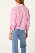Cotton Mix Striped Tie Front Shirt (3 Colours)
