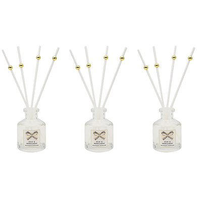Set Of 3 Stylish Diffuser With A Gold Diamante' Bow (4 Options)