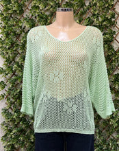 Plain V-Neck Crochet Short Sleeved Top (3 Colours)