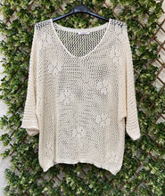 Plain V-Neck Crochet Short Sleeved Top (3 Colours)