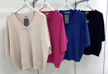 D.E.C.K By Decollage 57714 Plain V-Neck Short Sleeved Knit Top (5 Colours)