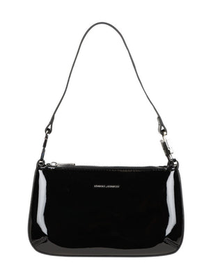 David Jones CM7170 Black Small Patent Shoulder Handbag