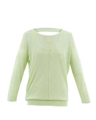 Marble 7374 Light Apple Green Top With Vest And Back Detailing