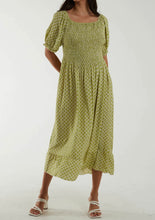 Dabu Print Shirred Bust Midi Dress (2 Colours)