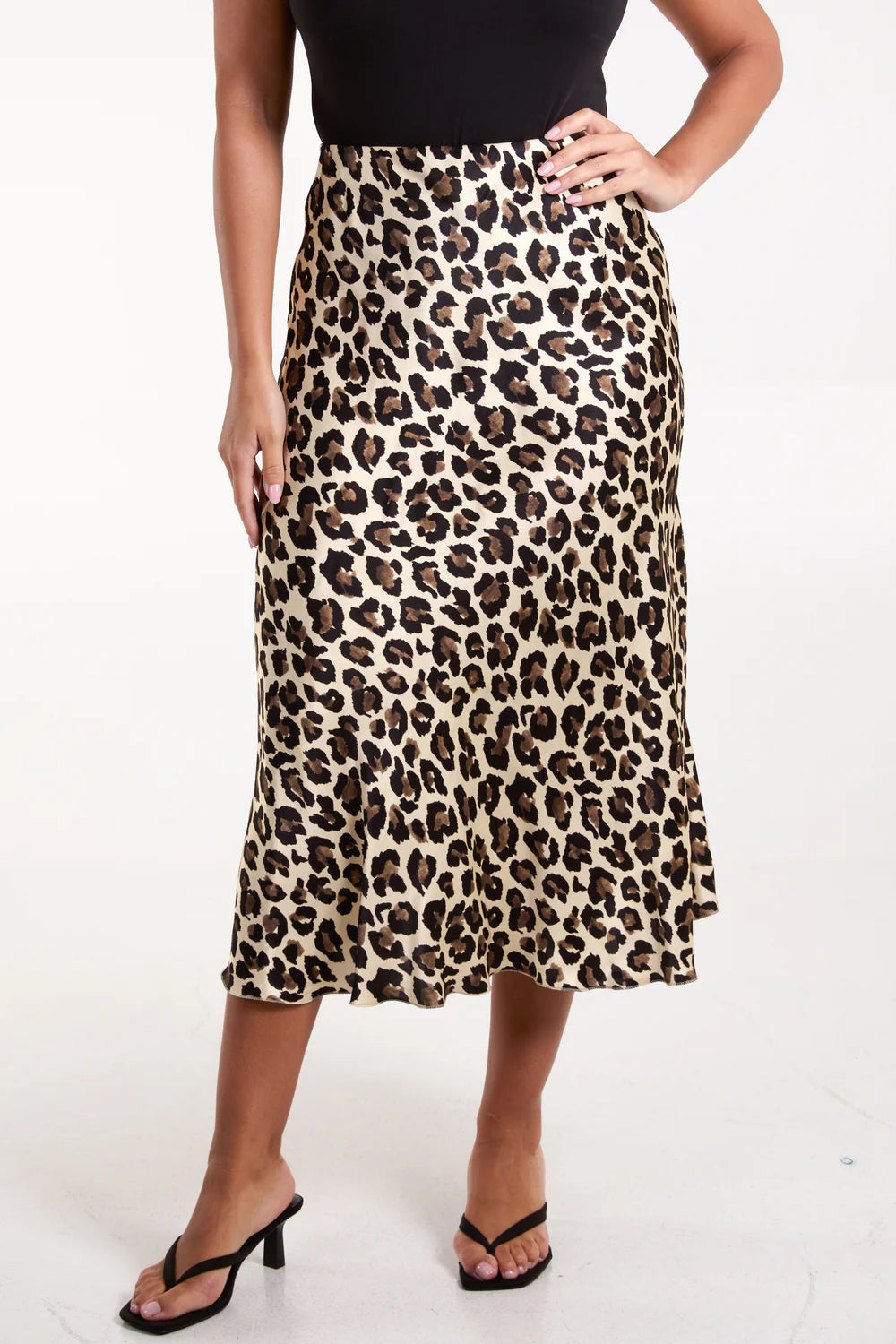 Animal print midi skirt uk hot sale