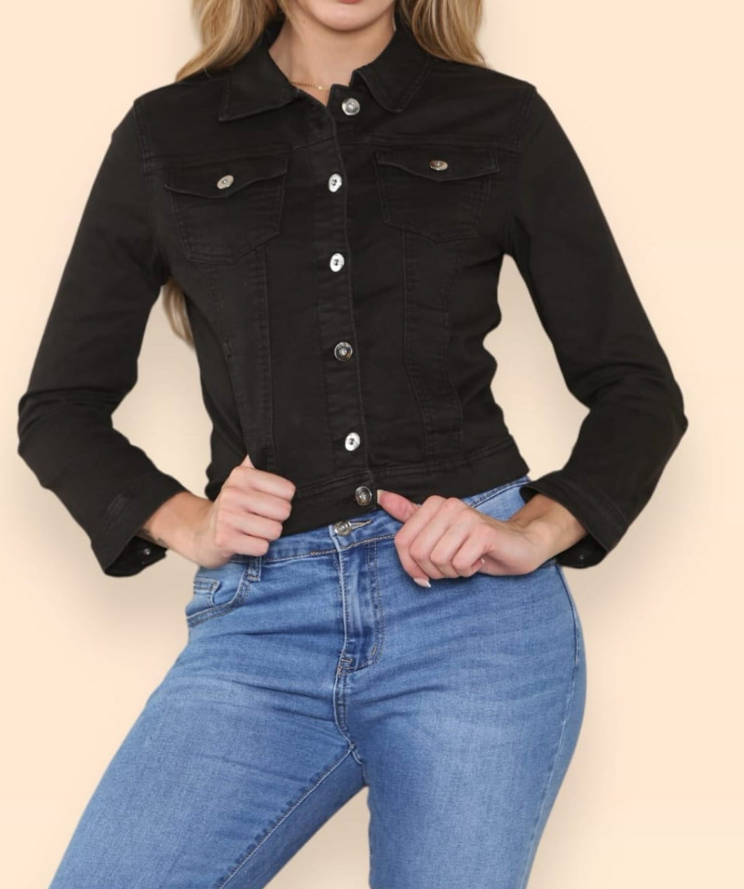 Amara Reya Stretchy Denim Jacket (3 Colours) – Missy Online: Shoes ...