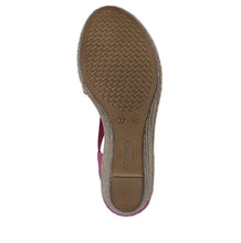 Rieker 624H6-32 Pink Low Wedge Elasticated Sandals