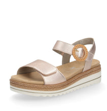 Remonte D0Q52-31 Bily Rose Gold Metallic Flatform Sandals