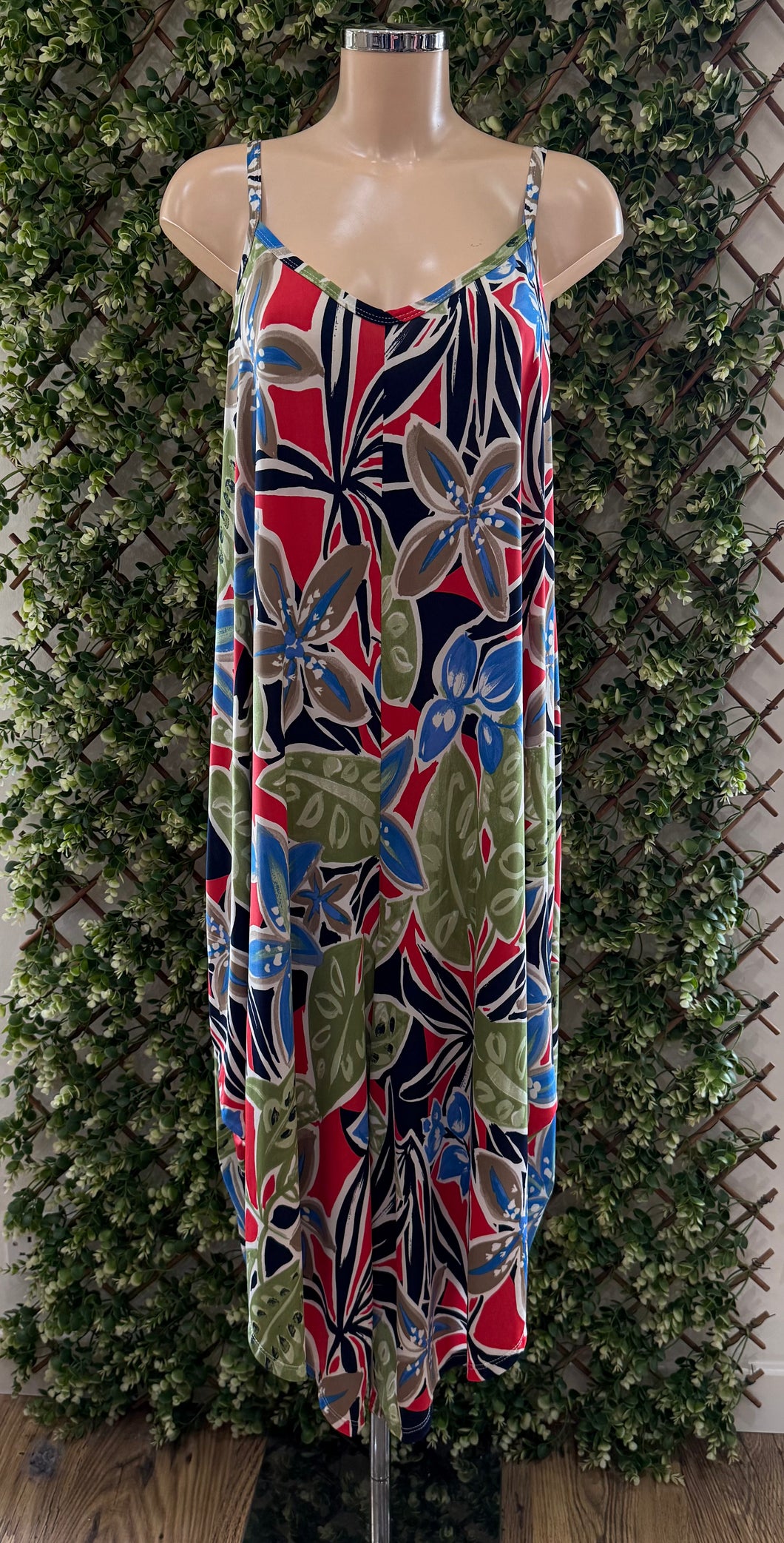 Print Slinky Parachute Style Jumpsuit (4 Colours)