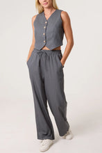 Pinstripe Waistcoat And Wide Leg Trousers Co-Ord Set (2 Colours)