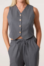 Pinstripe Waistcoat And Wide Leg Trousers Co-Ord Set (2 Colours)