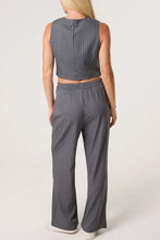 Pinstripe Waistcoat And Wide Leg Trousers Co-Ord Set (2 Colours)