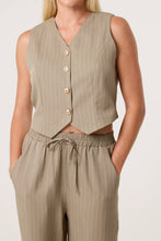 Pinstripe Waistcoat And Wide Leg Trousers Co-Ord Set (2 Colours)