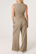 Pinstripe Waistcoat And Wide Leg Trousers Co-Ord Set (2 Colours)