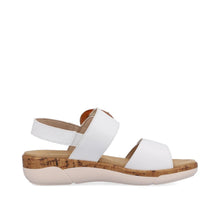 Remonte R6853-80 Rock White Leather Low Wedge Sandals
