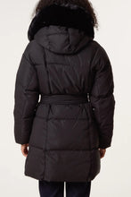 Plain Mid-Length Puffer Coat With Fur Hood (2 Colours)
