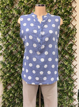 Paris Spotty Linen Mix Sleeveless Top (2 Colours)
